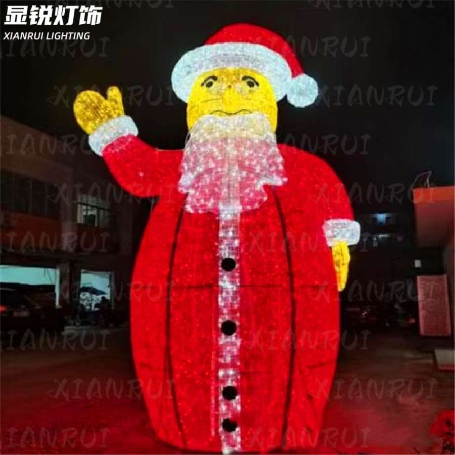 LED防水户外圣诞老人造型灯圣诞雪人装饰铁艺节日灯膜滴胶造型灯