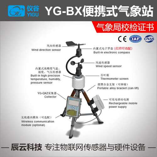 移动气象站便携式可折叠伸缩小型气象站应急气象环境监测站