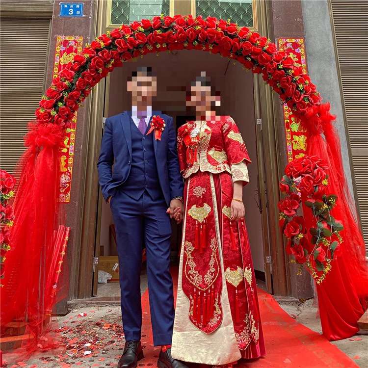婚庆绢花拱门花架婚礼布置花门开业店庆花拱门庆典活动花环幸福门