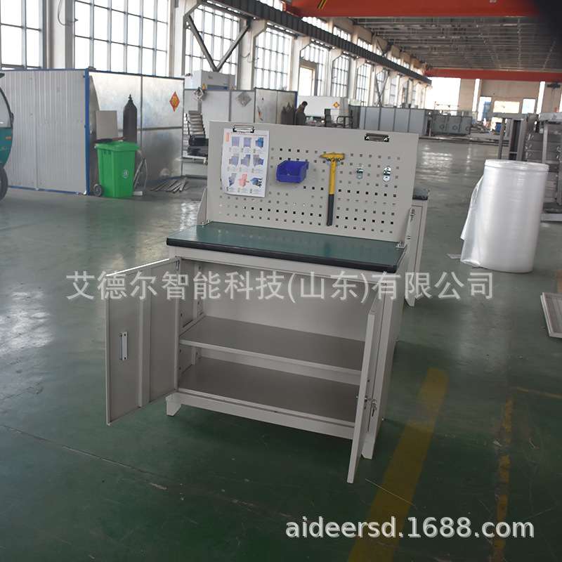 滕州艾德尔 车间加厚铁皮工具柜 挂板机床工具箱 底部配八字脚