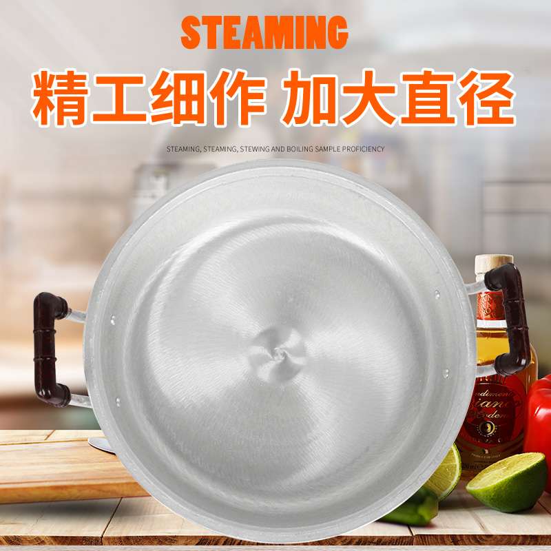 铝平底锅加厚煎锅老式铝制家用小双耳平底铝锅烙饼商用纯手工铸铝