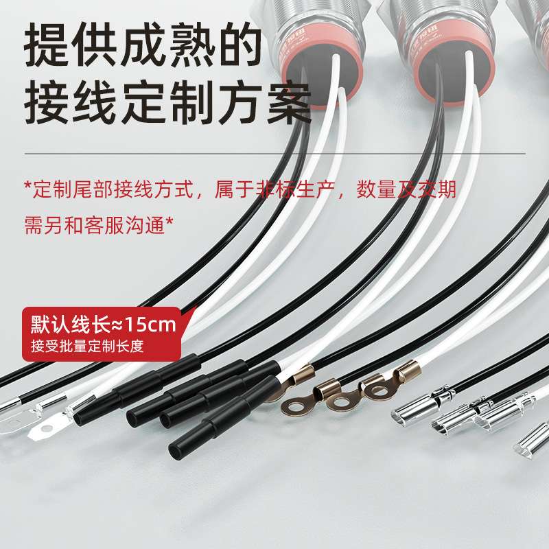 带线红波双控全身防水金属按钮开关电源 启动停止复位自锁24 220V