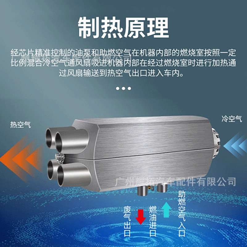 工厂 驻车加热器12V24V一体机高配5KW汽车用柴油暖风机取暖器