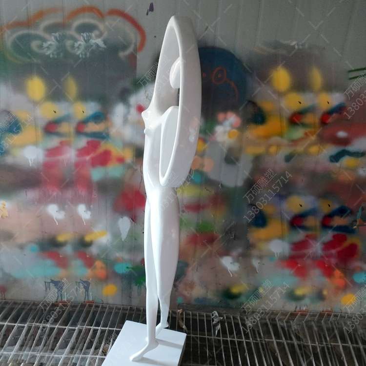 现代抽象人物迎宾雕塑摆件酒店玻璃钢落地创意样板间售楼处艺术品