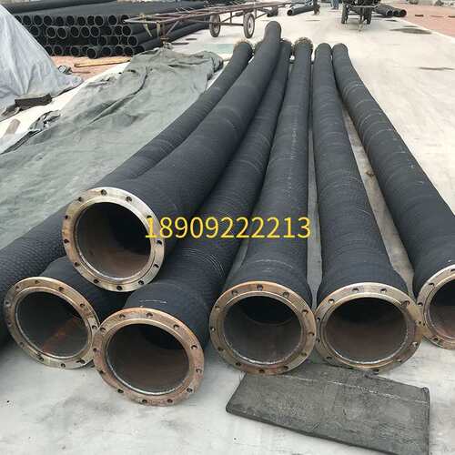 厂家 DN60/80多规格大口径法兰橡胶高压管耐磨输油吸砂钢丝管