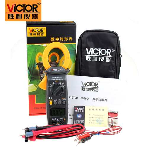 胜利 VC6056C+钳形表 交直流600A钳形表 测电容/频率/温度