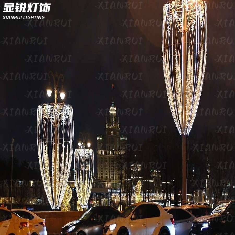 led户外夜景环抱灯景观抱杆灯造型路灯杆装饰户外抱树灯照明灯