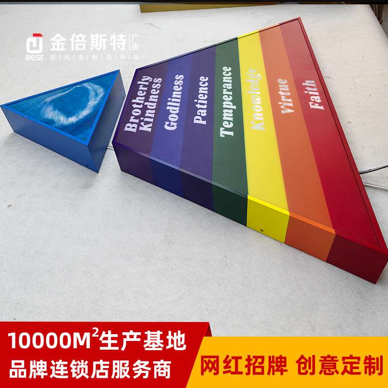 网红亚克力灯箱 通体发光灯箱 奶茶咖啡店户外灯箱挂墙式广告招牌