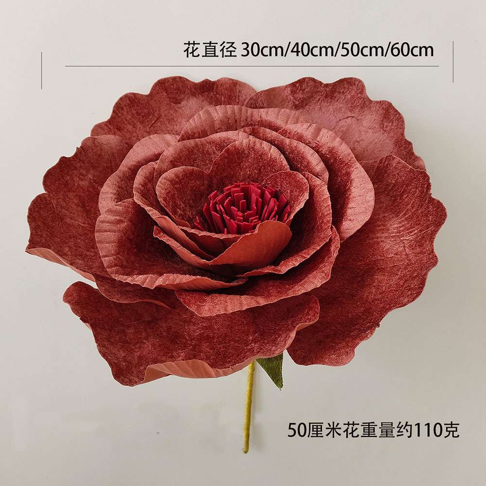 大型仿真绒布牡丹花婚庆假花橱窗展示影楼拍摄道具 人造玫瑰大花
