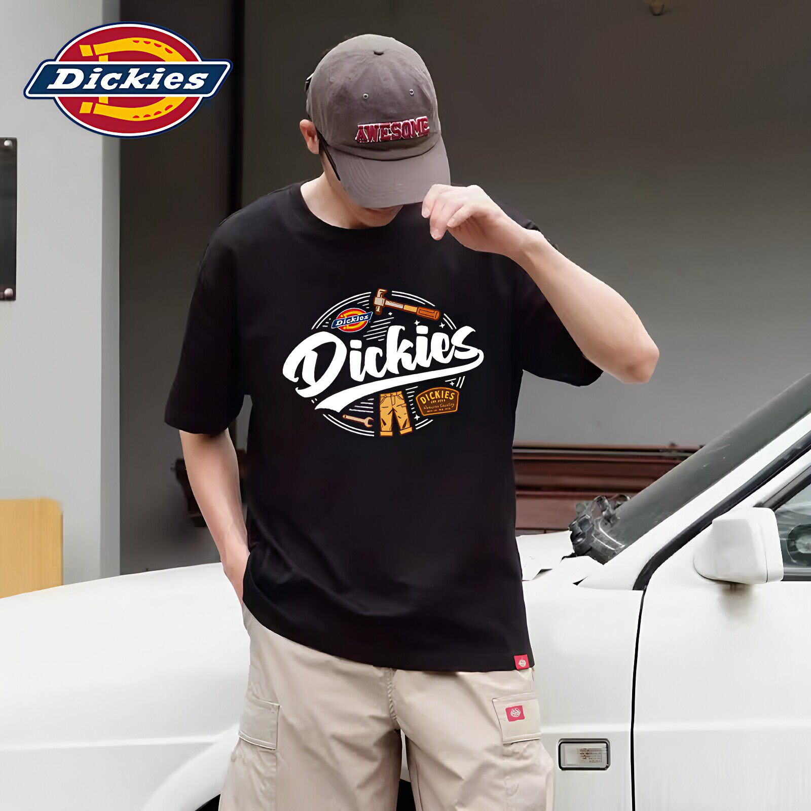 Dickies纯棉短袖t恤男生2026新款夏季宽松百搭重磅美式