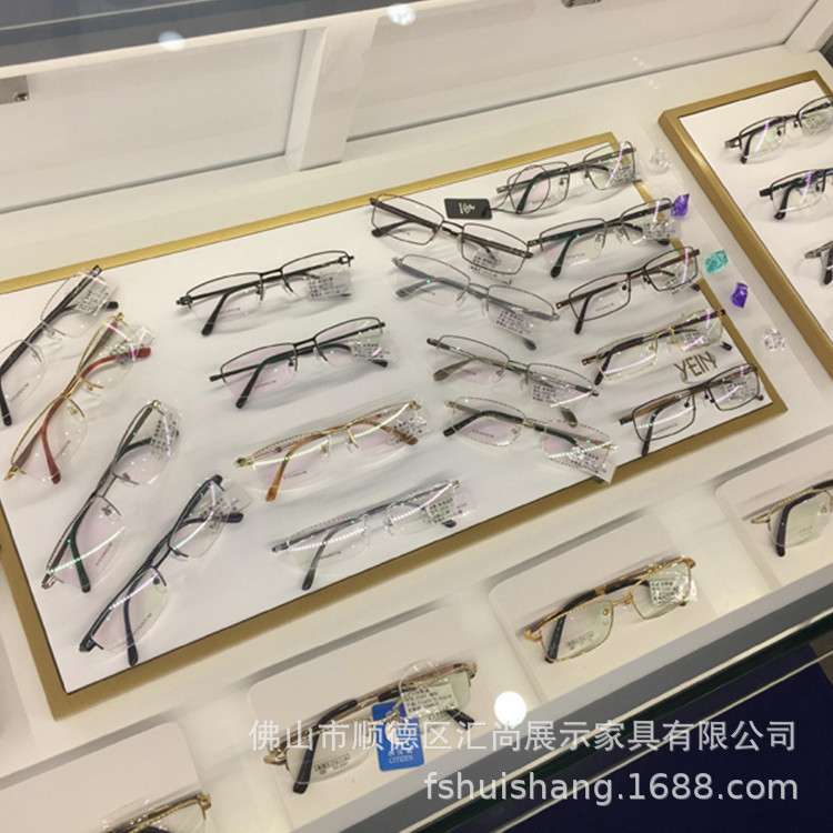 首饰展示柜展柜展厅玻璃组装木质烤漆玻璃眼镜柜台眼镜展示陈列柜