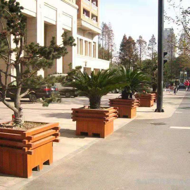 花箱木质花槽户外广场商业街商场道路组合组装围栏木箱花坛