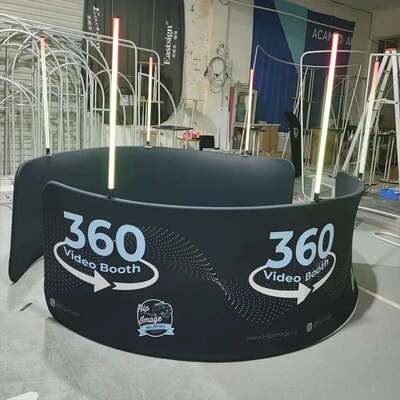 直播亭照相亭LED灯摄影棚派对用品环绕拍摄360 photo booth照相亭