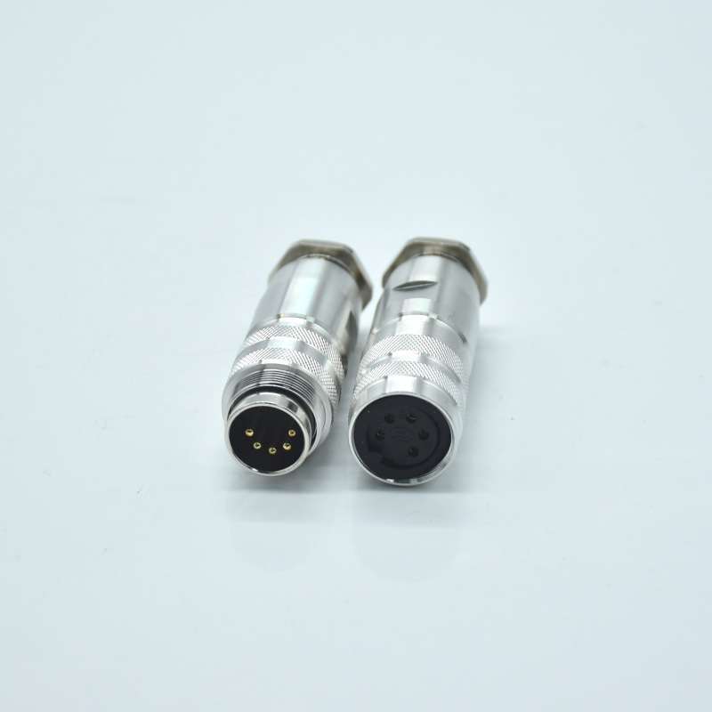 M16连接器C091-5芯半圆形航空插头C091公母配套接头全金属屏蔽型