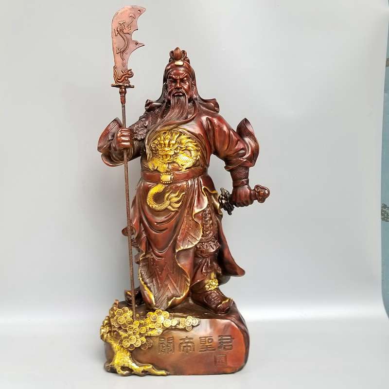 大号铜武财神关帝圣君关公关羽关二爷家居铜器摆件