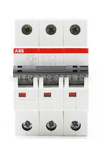 热销ABB小空开3极微型断路器S203-C1;10113649