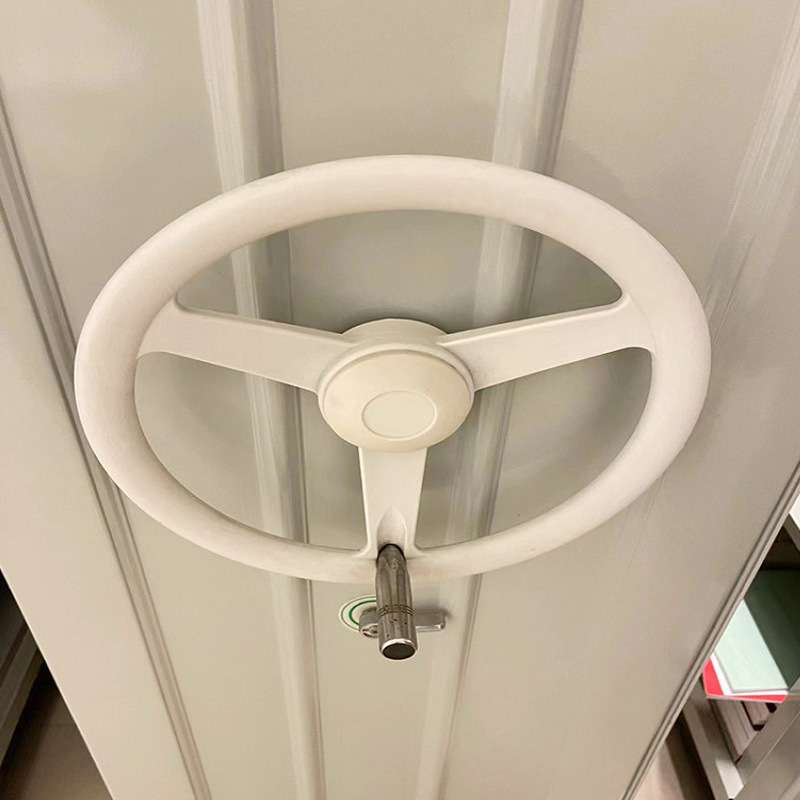 密集架配件厂价现货供应方向盘折叠摇把手黑白圆盘摇手 质量过硬