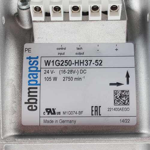 原装德国进口W1G250-HH37-5224V 1.3A 55W励磁轴流散热风扇
