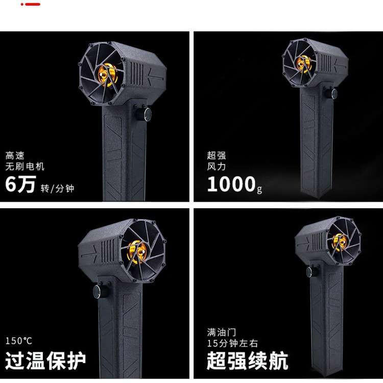 危险雷神之锤X64mm涵道暴力涡轮风扇手持便携吹风机洗车吹水尘雪