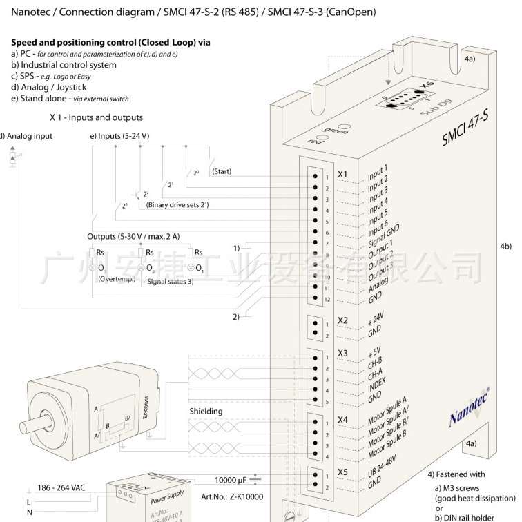 供应德国纳诺达克Nanotec步进电机控制器SMCI47-S-3