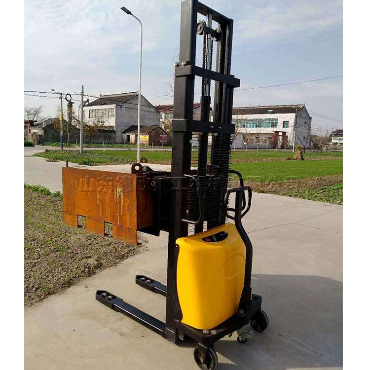 电动手推升高搬运车 电瓶升降站架式托盘叉车 车间厂区堆高装卸车