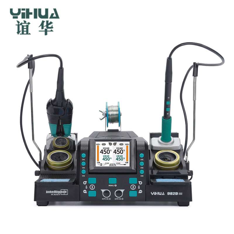 YIHUA谊华982D-III二合一电热镊子型精密焊台双工位精密拆焊烙铁