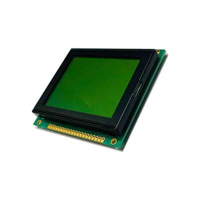 12864液晶显示屏 AIP31107驱动 黄绿蓝并口屏 128X64 COB点阵屏