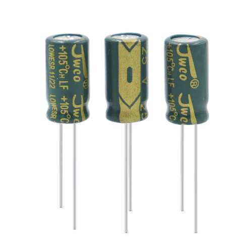 JWCO高频低阻47uf/50v6*12LF绿金电解电容JWCO佳维诚插件电容