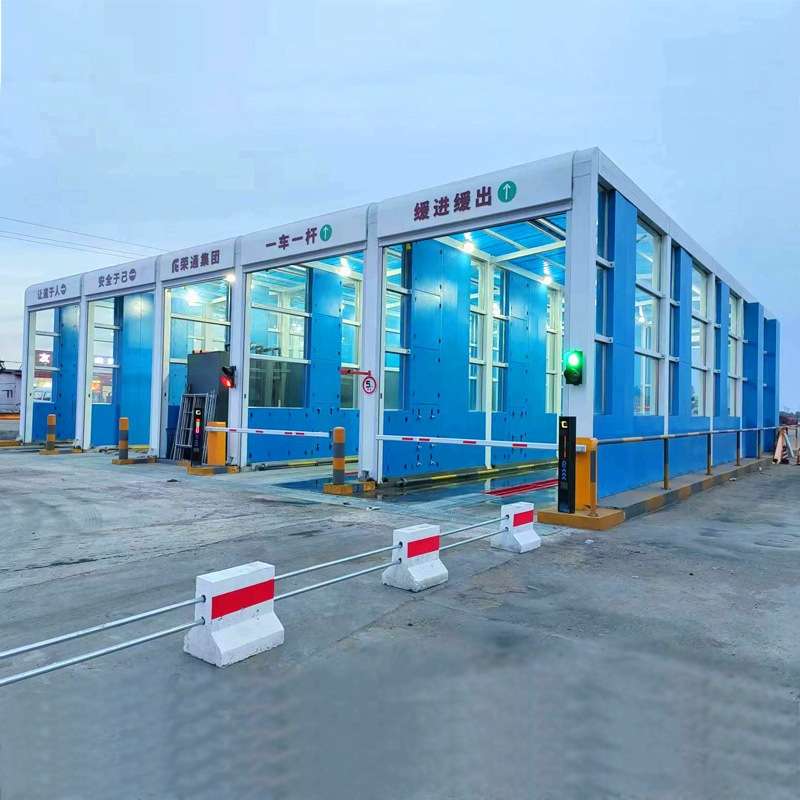 煤矿物流园使用龙门洗车机 多车道运输车辆冬季风干加热冲洗设备