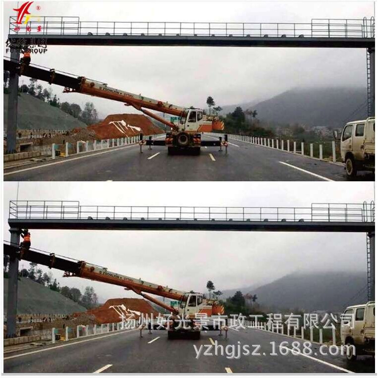 道路交通龙门架路跨 镀锌处理 横跨标志杆国道高速公路限高架厂家