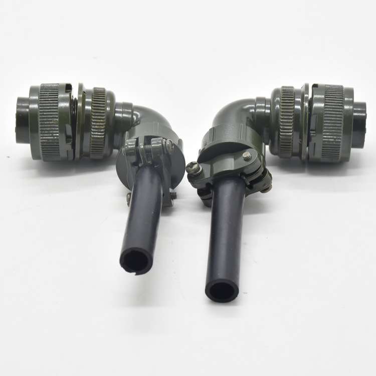90°度弯形防水连接器接头MS3108A14S-7S通用航空插头