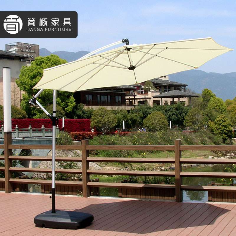 双顶香蕉伞花园庭院伞侧立伞咖啡厅奶茶店商用户外伞露营露天桌椅