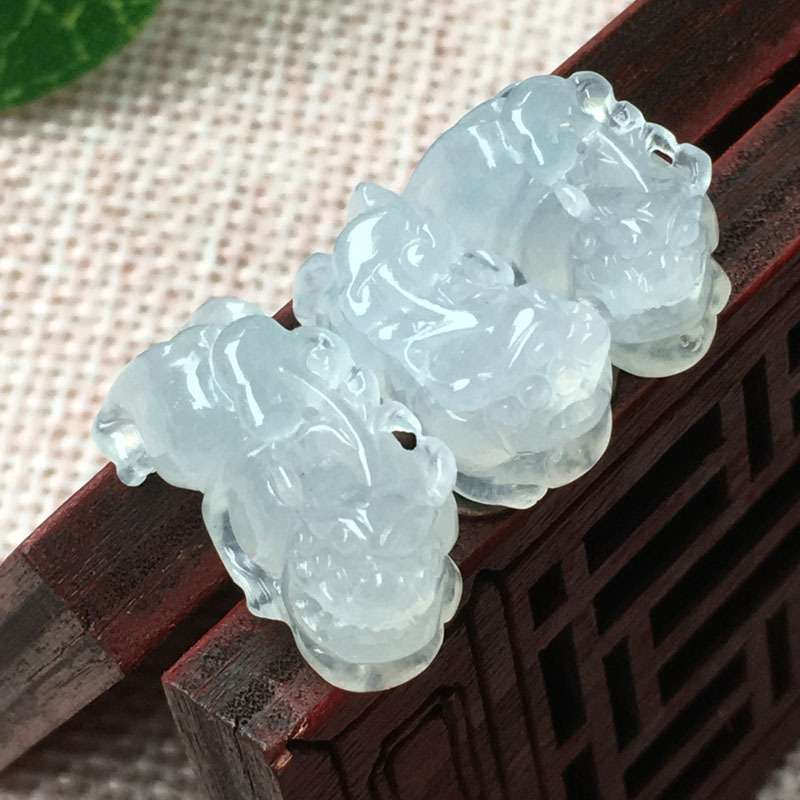 傅小姐翡翠 冰种貔貅细腻，起光，种老水润