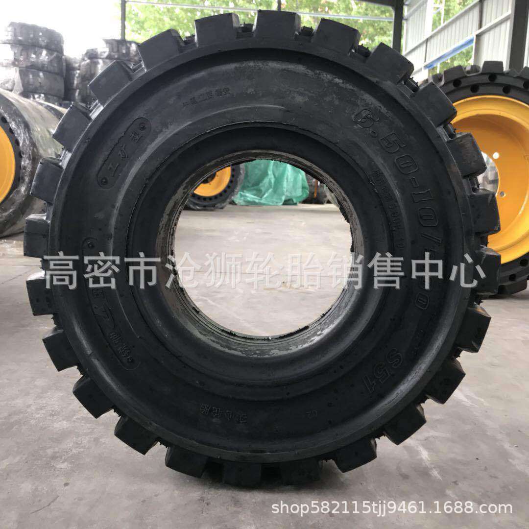 叉车充气轮胎后轮6.50-10前轮28x9-15杭州合力实心胎