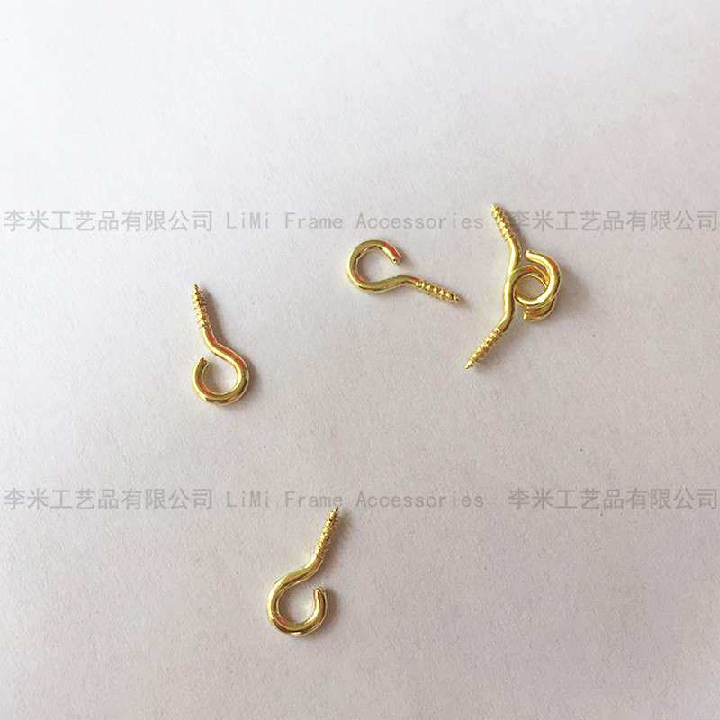 零号羊眼圈挂钩 灯钩 螺纹铁挂钩 吊环钩 句号羊眼钩 圈钩 九字钩
