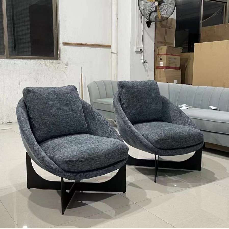 Lido chair意式极简客厅样板房设计师单人沙发丽都椅布艺高端沙发