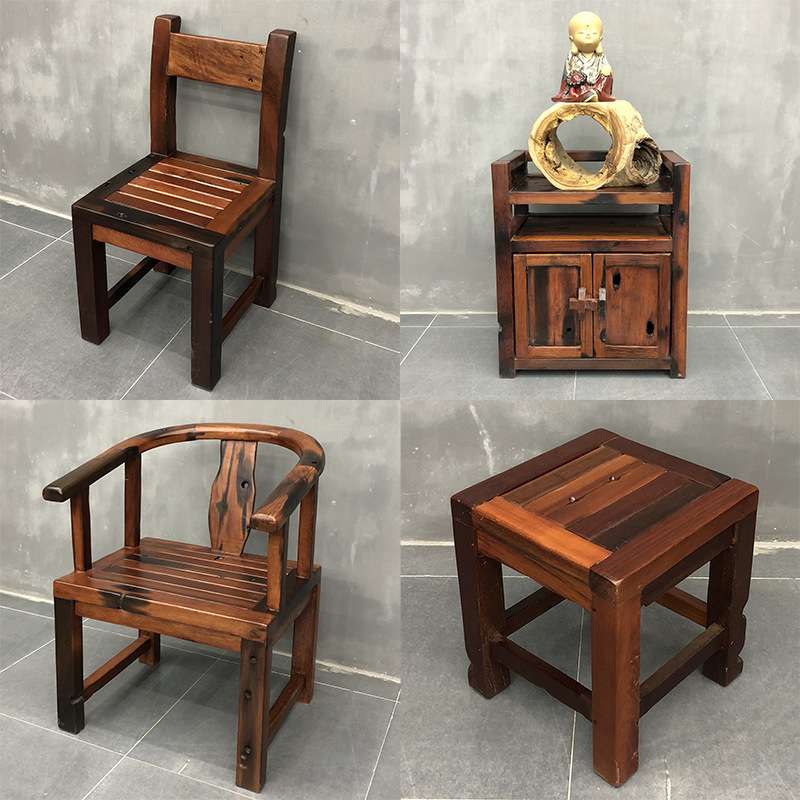 正宗老船木茶台实木泡茶桌椅组合客厅阳台小茶几简约现代茶艺桌子