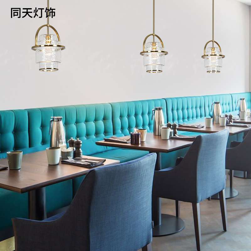 吧台吊灯简约轻奢餐厅客厅吧台卡座火锅城玻璃吊灯
