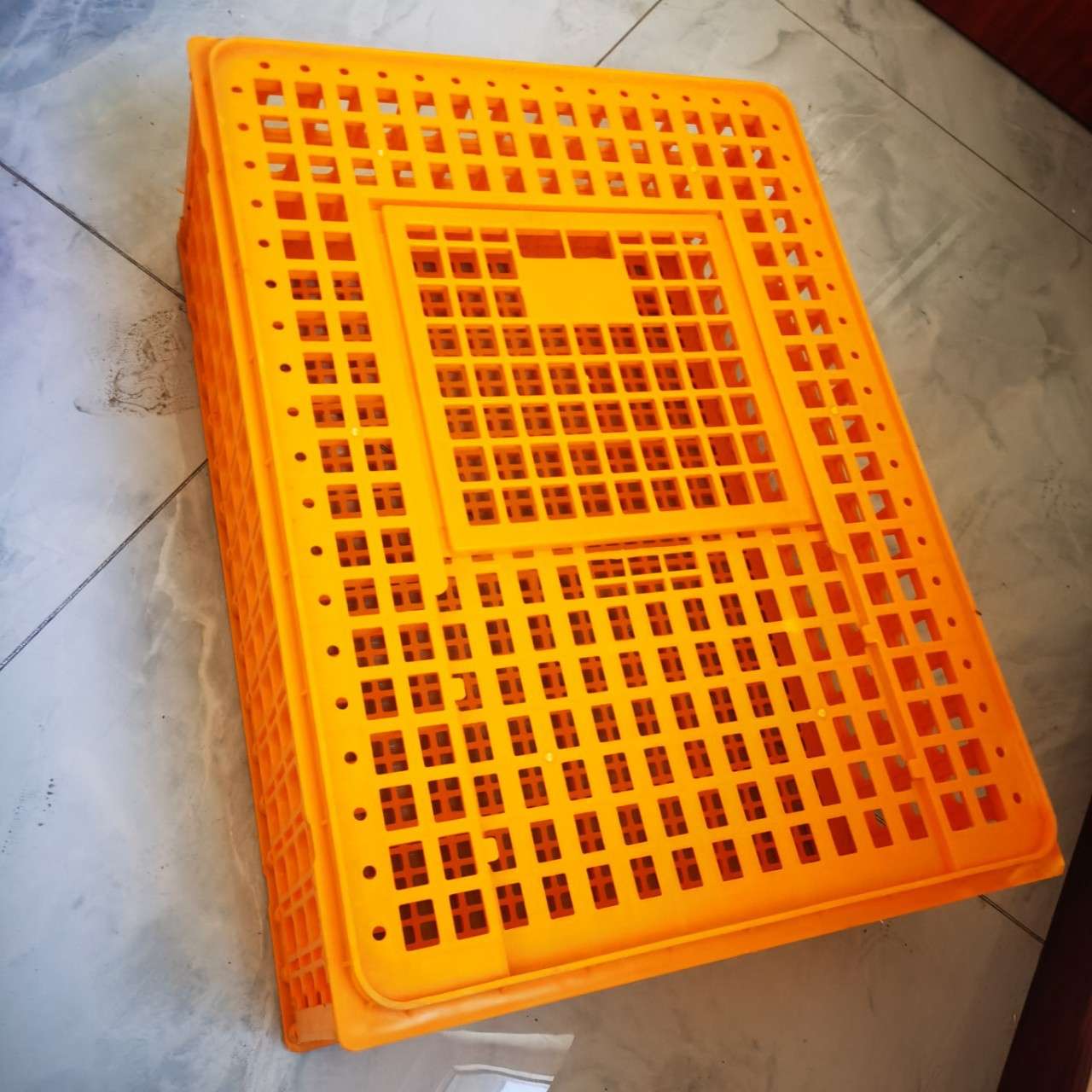 鸡笼周转箱鸡鸭周转笼装鸡的塑料框鸭笼家禽鸡用运输笼周转筐机械