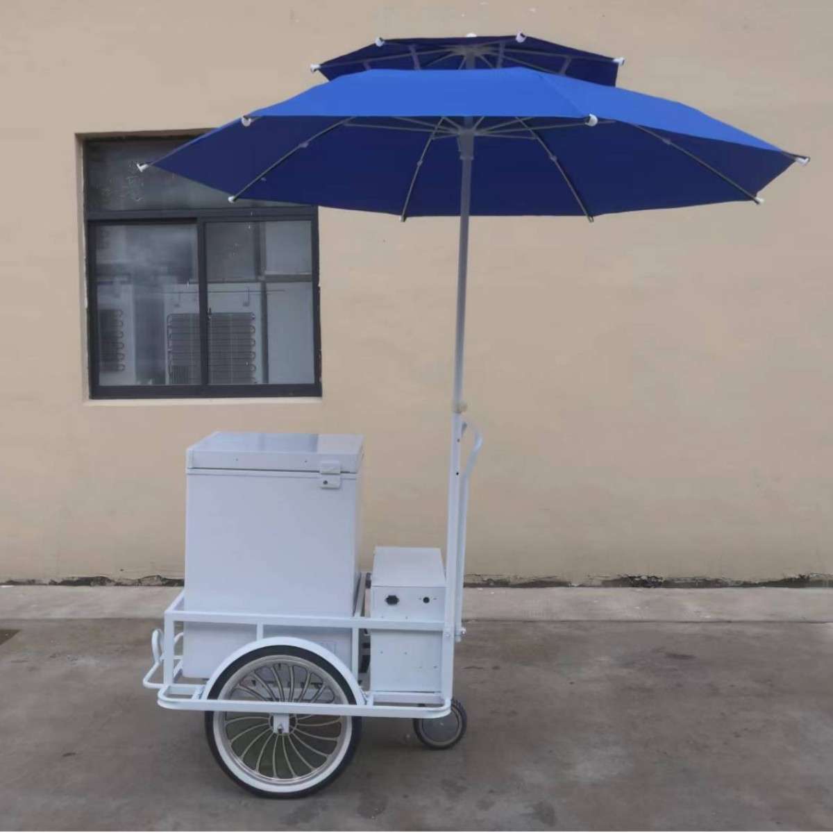商场户外广告太阳能冷柜手推车商用移动餐车冷饮景区活动摆摊创业