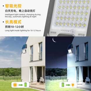 Solar floodlight新款户外防水太阳能投光灯家用乡村太阳能庭院灯