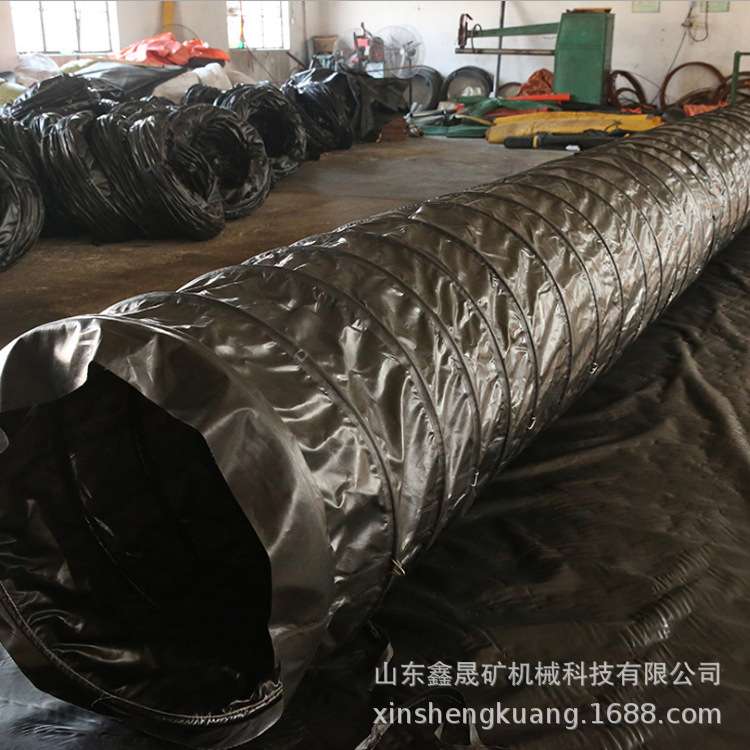 供应塑料涂覆布正压风筒防火阻燃不漏风隧道工程送风风筒厂家