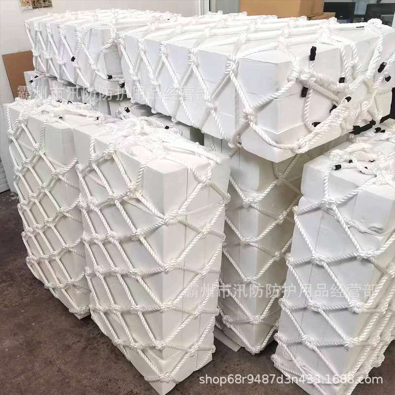 EVA泡沫船用防撞垫子多规格尼码头防碰垫龙绳编织方形岸边防碰垫