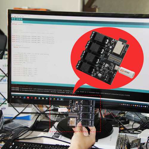 LILYGO? T-Relay ESP32 四路直流5V继电器 物联网继电器