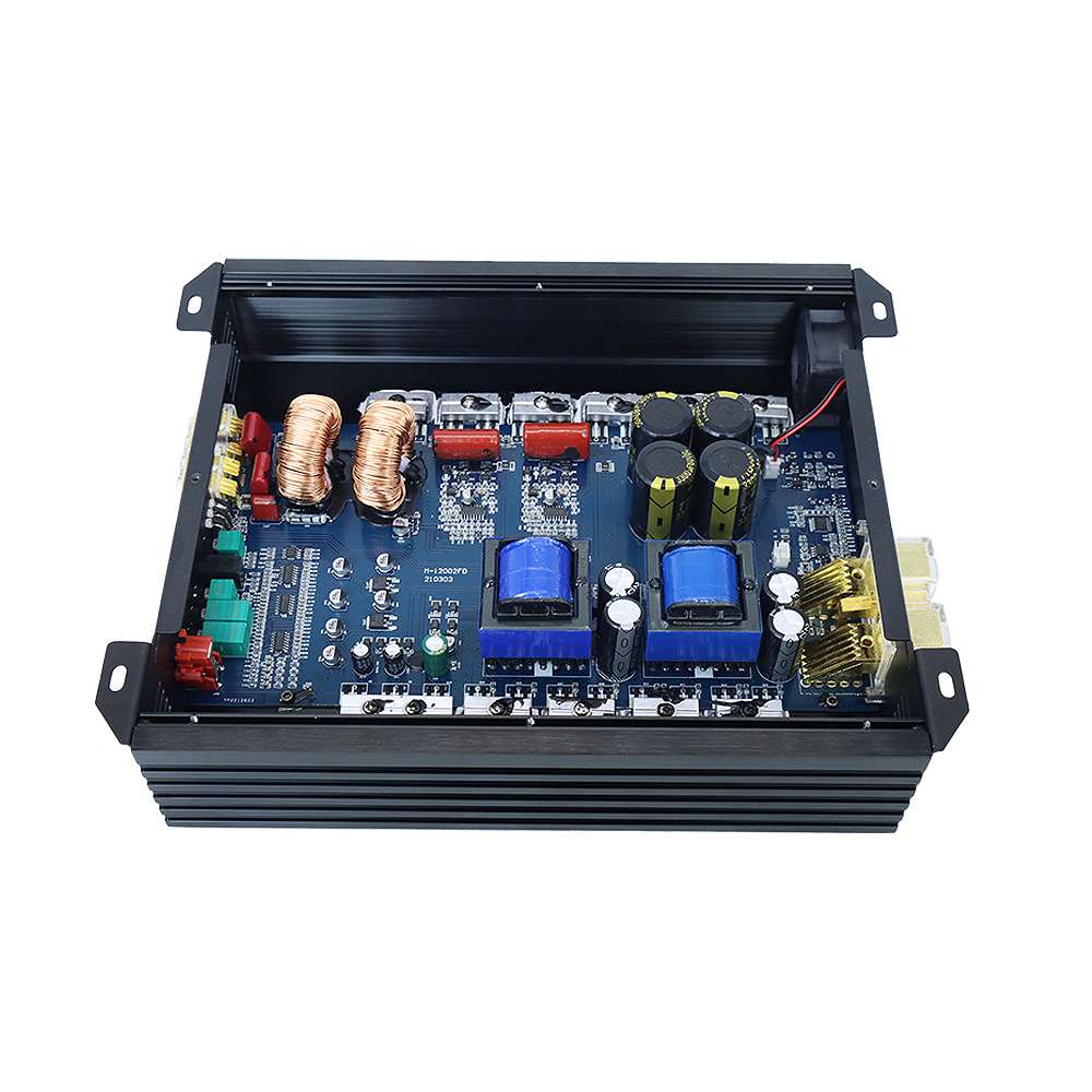 跨境 厂家汽车音响二声道车载音响改装二路汽车功放1200w*2