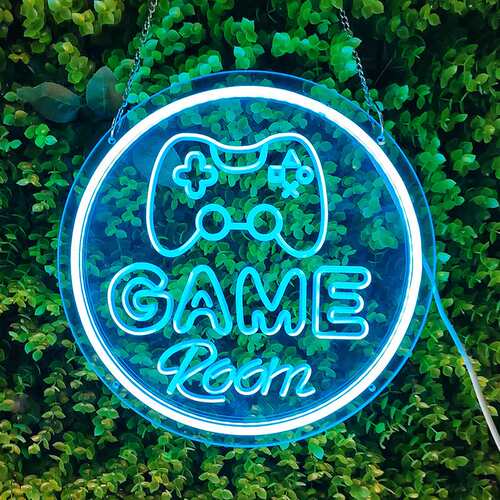 亚马逊新品game room电竞房创意造型霓虹灯3D雕刻发光氛围灯led灯
