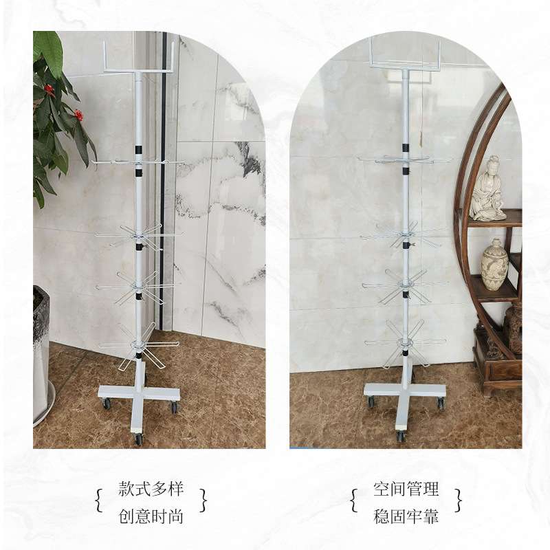 商超糖果可移动旋转展示架多功能移动旋转落地货架摆地摊支架置物