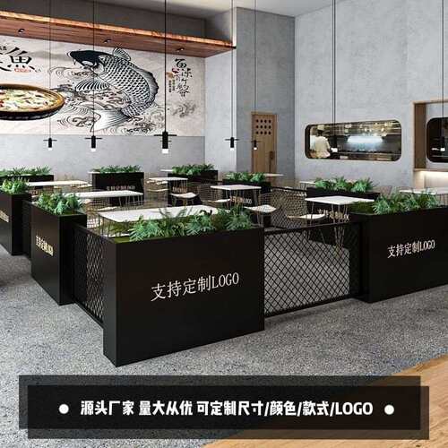 户外花箱镀锌板室外庭院花坛围栏花园花槽隔断组合定 制长条铁艺