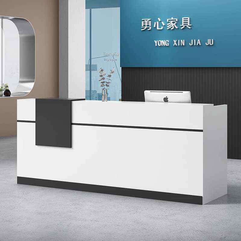 长沙办公家具简约现代公司前台桌子接待台收银台柜台迎宾台咨询台