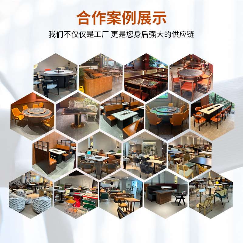 美式复古西餐咖啡厅实木桌椅组合面馆餐饮饭店小酒馆餐厅卡座沙发